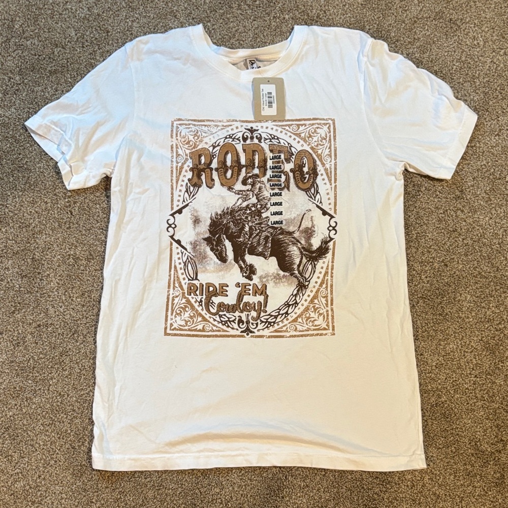 Rodeo Graphic White T-Shirt
